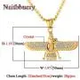 Nsitbbuery Hip Hop Farvahar Stainless Steel Zoroastrian Pendant Chain Necklace Nsitbbuery Hip Hop Farvahar Stainless Steel Zoroastrian Pendant Chain Necklace
