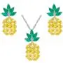 Uloveido Handcrafted Charm Pineapple Jewelry Set Fruit CZ Stone Necklace and Earrings PT001 Uloveido Handcrafted Charm Pineapple Jewelry Set Fruit CZ Stone Necklace and Earrings PT001