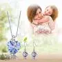 EleShow I Love You Jewelry Sets for Women Heart Necklaces and Earrings Jewelry 18K White Gold Plated Gifts for Wife Mom Girlfriend