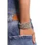 KELITCH Fashion Gray Crystal Beaded 5 Wrap Bracelet On Leather Strand Bracelets Jewelry KELITCH Fashion Gray Crystal Beaded 5 Wrap Bracelet On Leather Strand Bracelets Jewelry