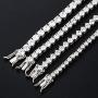 YIMERAIRE 18K Gold/White Gold Plated 4MM Tennis Bracelet Cubic Zirconia Classic Tennis Chain Bracelet for Women| Gold Diamond Bracelet 6.5-7.5 Inch for Men
