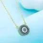 TONGZHE Blue Evil Eye Pendant Necklace in Sterling Silver 925 with Cubic Zirconia CZ and 16''+2'' Cable Chain TONGZHE Blue Evil Eye Pendant Necklace in Sterling Silver 925 with Cubic Zirconia CZ and 16''+2'' Cable Chain
