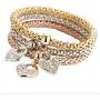 BELLA-Bee 3PCS/Set Multilayer Butterfly Heart Elephant Charms Chain Bracelet Crystal Stretch Bracelet for Women Girls Jewelry