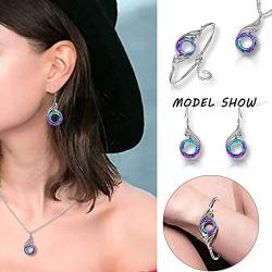 HJ HUAJ Women Jewelry Set Nirvana of Phoenix Fashion Jewelry for Women Volcano Crystals from Swarovski Gifts for Her Valentines Day with Gift Box