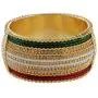 Efulgenz Indian Style Bollywood Gold Plated Faux Pearl Rhinestone Wedding Large Bracelet Bangle Jewelry (1 Pc) Efulgenz Indian Style Bollywood Gold Plated Faux Pearl Rhinestone Wedding Large Bracelet Bangle Jewelry (1 Pc)