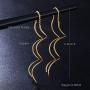 Acefeel Fresh Style Exquisite Threader Dangle Earrings Curve Twist Shape for Womens Gift E158
