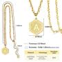 BELLALULU 26 Initial Letter Necklace 18k Gold Silver Initial Necklace for Men and Women - letter Pendant ,Charm Collar Jewelry ,Classic Cuban Chain19.6in Long Chain + 1.96in Extension Chain