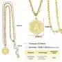 BELLALULU 26 Initial Letter Necklace 18k Gold Silver Initial Necklace for Men and Women - letter Pendant ,Charm Collar Jewelry ,Classic Cuban Chain19.6in Long Chain + 1.96in Extension Chain