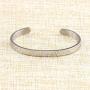 Inspirational Bracelet Cuff Bangle Mantra Quote Keep Going Stainless Steel Engraved Motivational Friend Encouragement Jewelry Gift for Women Teen Girls