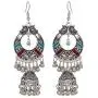 MANLOUFUSHI Vintage Silver Alloy Bells Beads Tassel Statement Earrings for Women Turkish Tribal Gypsy Indian Jewelry Party (Style 1)