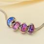 ATHENAIE Murano Glass 925 Sterling Silver Core Faceted Purple Dreamland Charms Bead for Bracelet