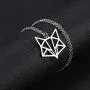 VASSAGO Stainless Steel Origami Geometric Fox Head Pendant Necklace Hollow Out Design Animal Charm Necklaces for Men Women Boys and Girls VASSAGO Stainless Steel Origami Geometric Fox Head Pendant Necklace Hollow Out Design Animal Charm Necklaces for Men Women Boys and Girls