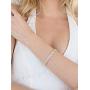 Mariell Cubic Zirconia 14K Gold Plated Tennis Bracelet for Women - Bridal, Wedding or Everyday Jewelry