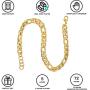 Gold Figaro Chain Choker Necklace Short for Women 16'' 18K Gold Plated Punk Gothic Hip Hop Thick Cuban Link Chunky Necklace for Womens Girls