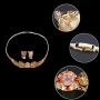EVER FAITH Vivid Dual Leopard CZ Crystal Animal Necklace Earrings Set