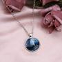 AKTAP Star Trek Inspired Necklace Glass Time Gem Star Trek Pendant Jewelry TV Movies Show Gift for Star Trek Fans