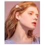 TEAMER Fashion Music Treble G Clef Dangle Earrings Stainless Steel Musical Note Round Pattern Hollow Out Drop Jewelry for Women Girls