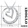 Ado Glo Mother’s Day Sister Gifts, Always My Sister Forever My Friend Love Heart Pendant Necklace, Fashion Jewelry for Women and Girls, Her Christmas Anniversary Birthday Present from Brother, Friend