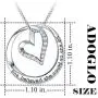 Ado Glo Mother’s Day Sister Gifts, Always My Sister Forever My Friend Love Heart Pendant Necklace, Fashion Jewelry for Women and Girls, Her Christmas Anniversary Birthday Present from Brother, Friend