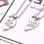 starchenie BFF Best Friend Necklaces for 2/3/4 Girls Fashion Rhinestone Crystal Puzzle Couples Friendship Pendant Necklaces