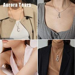 Initial Letter Necklace/Earrings 925 Sterling Silver 26 A-Z English Alphabet Fashion Name Pendant/Studs Earrings Crystal Cubic Zironia Jewelry