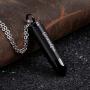 Cat Eye Jewels Black Cross Bullet Urn Necklaces Pendant for Ashes Cremation Jewelry Keepsake Memorial