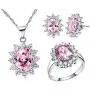 Uloveido Women Jewelry Necklace Earrings and Ring Set with Cubic Zirconia Crystals T466 Uloveido Women Jewelry Necklace Earrings and Ring Set with Cubic Zirconia Crystals T466