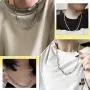 ChainsHouse Punk Thorns Chain Necklace for Men Women, 6mm Wide Stainless Steel/Black Metal/18K Gold Plated Hiphop Rock Jewelry, 22Inch