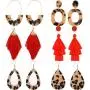 XIJIN 6 Pairs Tassel Earrings for Women Girls Bohemian Red Tassel Dangle Earrings Statement Acrylic Earrings Set XIJIN 6 Pairs Tassel Earrings for Women Girls Bohemian Red Tassel Dangle Earrings Statement Acrylic Earrings Set