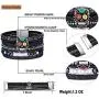 Halloween Gifts for Women Teen Girls Skulls Wrap Around Boho Buckle Stacking Multilayer Leather Wide Magnetic Layered Bracelets for Women Mom Teen Girls Grandma