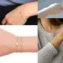 Dremcoue 12 Pcs Dainty Bracelets Set for Women Girls Handmade Simple Cute Charm Chain Bracelet Adjustable Bracelet Set