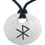 Tribal Jewelry Love Bind Rune Gebo-Wunjo Elder Futhark Celtic Pagan Runic Viking Norse Icelandic Protection Amulet Pewter Mens Pendant Necklace Lucky Charm Medallion for men w Black Adjustable Cord