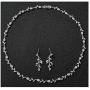 SWEETV Cubic Zirconia Wedding Jewelry Sets for Brides Birdesmaid, Crystal Leaf Vine Bridal Earrings and Necklace Set for Women, Gifts