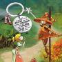 AKTAP Dorothy Ruby Inspired Keychain Wizard of Dorothy Ruby Red Slippers Jewelry Inspirational Gift You’re Braver Than You Believe