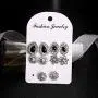 Haloty 5 Pairs Bohemian Black Crystal Earrings Set Saprkling Teardrop Flower Fashion Rhinestone Ear Jewelry for Women and Girls Haloty 5 Pairs Bohemian Black Crystal Earrings Set Saprkling Teardrop Flower Fashion Rhinestone Ear Jewelry for Women and Girls