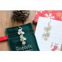 Long Snowflake Earrings for Women Girls Silver Plated Elegant Rhinestone Dangling Sparkly Earrings for Christmas Earrings Gifts Winter Party with Message Card & Velvet Bag