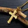 OLEVS Mens Cross Pendant Necklace Large Stainless Steel Cross Pendant Necklace for Men OLEVS Mens Cross Pendant Necklace Large Stainless Steel Cross Pendant Necklace for Men