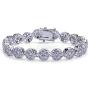 TOPGRILLZ Tennis Bracelet for Women 1 Row 10mm 14K Gold Plated Iced Out CZ Zircon Solitaire Cluster Lab Diamond Tennis Link for Men Girls Fashion Birthday Gifts