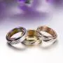 JAJAFOOK 6MM Titanium Steel Scrub Spins Rings,Fashion Spinner Ring Colorful Sand Blast Finish,Comfort Fit