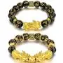 CASDAN 2Pcs Feng Shui Good Luck Bracelets for Men Women Obsidian Bead Chinese Dragon Lucky Charm Bracelet Pixiu Pi Yao Attract Wealth Money Feng Shui Jewelry CASDAN 2Pcs Feng Shui Good Luck Bracelets for Men Women Obsidian Bead Chinese Dragon Lucky Charm Bracelet Pixiu Pi Yao Attract Wealth Money Feng Shui Jewelry
