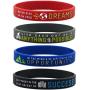 Inkstone - Inspirational Bracelets with Motivational Sayings - Anything is Possible, Success, Dreams, Opportunity - Set of 4 Silicone Rubber Inspirational Jewelry Bracelets for Men Women Teens