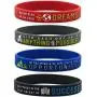Inkstone - Inspirational Bracelets with Motivational Sayings - Anything is Possible, Success, Dreams, Opportunity - Set of 4 Silicone Rubber Inspirational Jewelry Bracelets for Men Women Teens