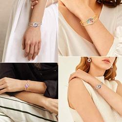Custom4U Personalized Bracelets for Women - Engraved Cuff Bangle Bracelet/Custom Picture Cuff Charm Bracelet Adjustable - Personalized Inspirational Memorial Jewelry Birthday Gift for Girls Mom