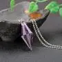 Top Plaza 12 Facet Natural Healing Crystal Stone Necklace Point Gemstone Pendant Necklaces Reiki Balancing Quartz Jewelry for Women Men