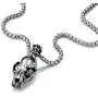 COOLSTEELANDBEYOND Large Dinosaurs Skull Skeleton Pendant Necklace Stainless Steel 30 in Steel Ball Chain Gothic Biker COOLSTEELANDBEYOND Large Dinosaurs Skull Skeleton Pendant Necklace Stainless Steel 30 in Steel Ball Chain Gothic Biker