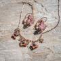 Love Prairie Swarovski Crystal Butterfly Set – Caribbean Dream Real 18k Rose Gold Plating- Perfect Valentine, Birthday, Mothers Day Gift, Includes Elegant Suede Jewelry Box and Gift Card