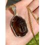 Iced Guanyin Tathagata Buddha Maroon Brown Burgandy Jade Pendant Necklace Rope Chain Genuine Certified Grade A Jadeite Jade Hand Crafted, Jade Necklace, 14k Gold Filled Laughing Jade Buddha Necklace, Jade Medallion, Fast Prime Shipping, Brpwn Iced Jade Bu