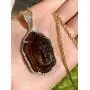 Iced Guanyin Tathagata Buddha Maroon Brown Burgandy Jade Pendant Necklace Rope Chain Genuine Certified Grade A Jadeite Jade Hand Crafted, Jade Necklace, 14k Gold Filled Laughing Jade Buddha Necklace, Jade Medallion, Fast Prime Shipping, Brpwn Iced Jade Bu