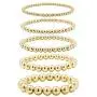 5 Pcs Layer Beads Bracelet for Women Round Beaded Handmade Stretch Bracelet Stack Adjustable Charm Jewelry 5 Pcs Layer Beads Bracelet for Women Round Beaded Handmade Stretch Bracelet Stack Adjustable Charm Jewelry