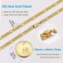 PROSTEEL 316L Stainless Steel Figaro Chain Necklace for Men/Women, Black/18K Real Gold Plated, 4mm to 13mm, 14inch to 30inch, Come Gift Box